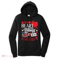 My Heart Belongs To A Fire Chief Awesome Valentine's Day Women's Hoodie thumb 0