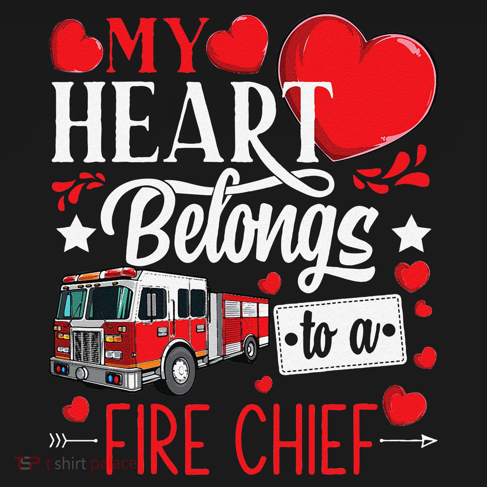 My Heart Belongs To A Fire Chief Awesome Valentine's Day Women's Hoodie