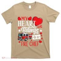 My Heart Belongs To A Fire Chief Awesome Valentine's Day T-Shirt thumb 0