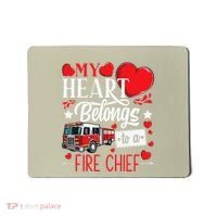 My Heart Belongs To A Fire Chief Awesome Valentine's Day Mousepad thumb 0