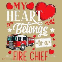 My Heart Belongs To A Fire Chief Awesome Valentine's Day Mousepad thumb 1