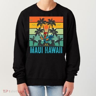 Maui Hawaii Beach Coconut Rooster Women's Sweatshirt
