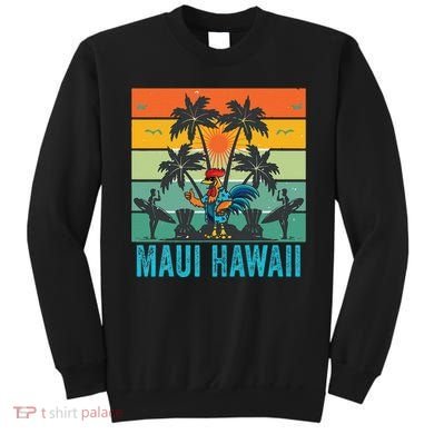 Maui Hawaii Beach Coconut Rooster Sweatshirt