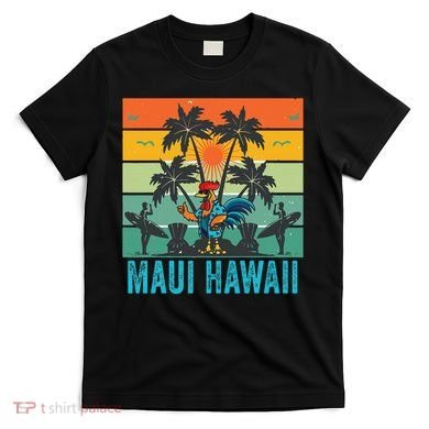 Maui Hawaii Beach Coconut Rooster T-Shirt