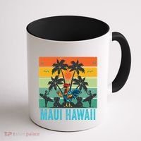 Maui Hawaii Beach Coconut Rooster Coffee Mug thumb 1