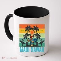 Maui Hawaii Beach Coconut Rooster Coffee Mug thumb 0