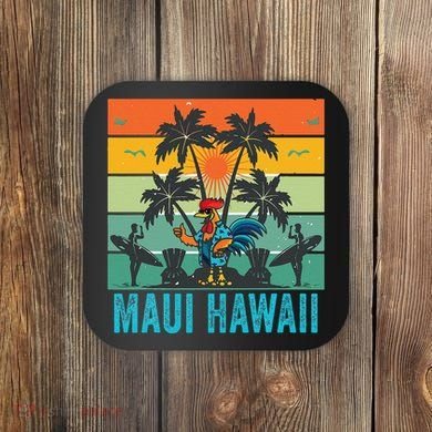 Maui Hawaii Beach Coconut Rooster Coaster