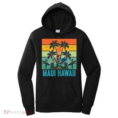 Maui Hawaii Beach Coconut Rooster Women's Hoodie