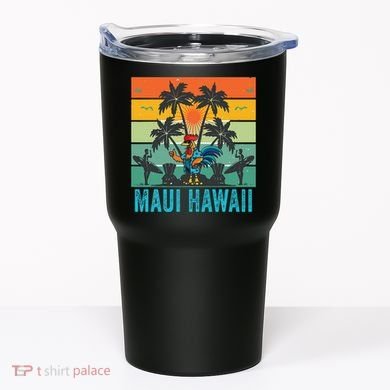 Maui Hawaii Beach Coconut Rooster Tumbler