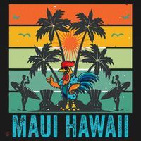 Maui Hawaii Beach Coconut Rooster Women's Tank Top thumb 5