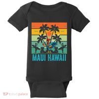 Maui Hawaii Beach Coconut Rooster Baby Bodysuit thumb 0