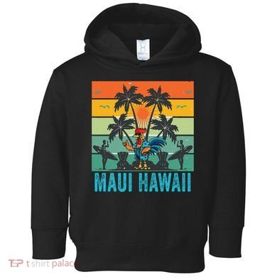 Maui Hawaii Beach Coconut Rooster Toddler Hoodie