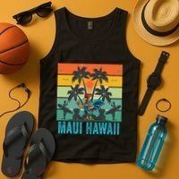 Maui Hawaii Beach Coconut Rooster Tank Top thumb 4