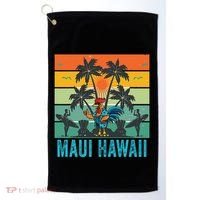 Maui Hawaii Beach Coconut Rooster Golf Towel thumb 0