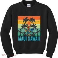 Maui Hawaii Beach Coconut Rooster Kids Sweatshirt thumb 0