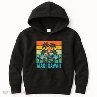 Maui Hawaii Beach Coconut Rooster Kids Hoodie thumb 0