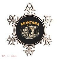 Montana Hiking Bigfoot Nighttime Stroll Mountains & Stars Ornament thumb 0