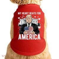 My Heart Beats For America Trump Valentines Day Doggie Tank thumb 0