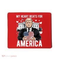 My Heart Beats For America Trump Valentines Day Mousepad thumb 0
