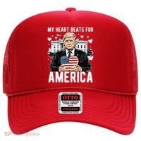 My Heart Beats For America Trump Valentines Day Hat thumb 0