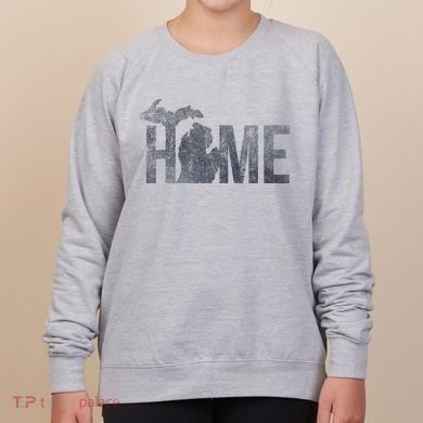 Michigan Home Blue And Distressed Women's Sweatshirt