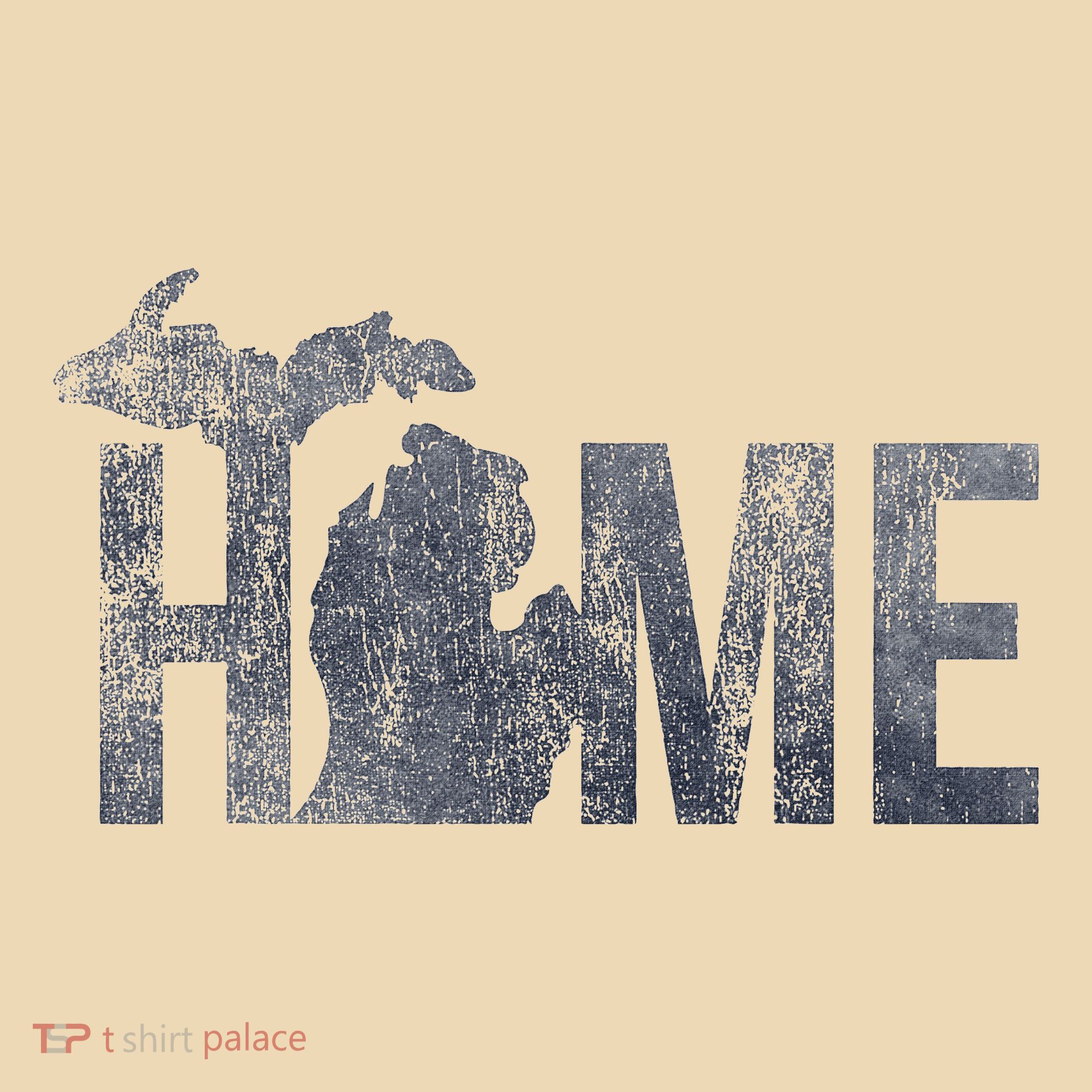 Michigan Home Blue And Distressed Tote Bag