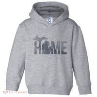 Michigan Home Blue And Distressed Toddler Hoodie thumb 0