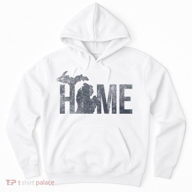 Michigan Home Blue And Distressed Hoodie