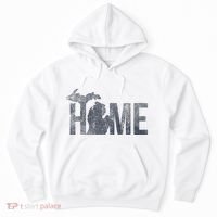 Michigan Home Blue And Distressed Hoodie thumb 0