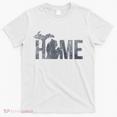 Michigan Home Blue And Distressed T-Shirt