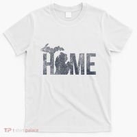 Michigan Home Blue And Distressed T-Shirt thumb 0