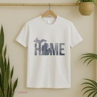 Michigan Home Blue And Distressed T-Shirt thumb 2
