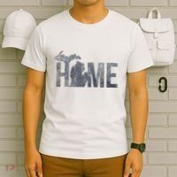 Michigan Home Blue And Distressed T-Shirt thumb 6