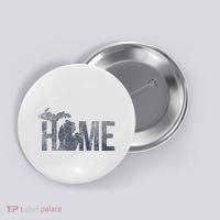 Michigan Home Blue And Distressed Button thumb 0
