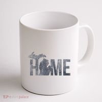 Michigan Home Blue And Distressed Coffee Mug thumb 1