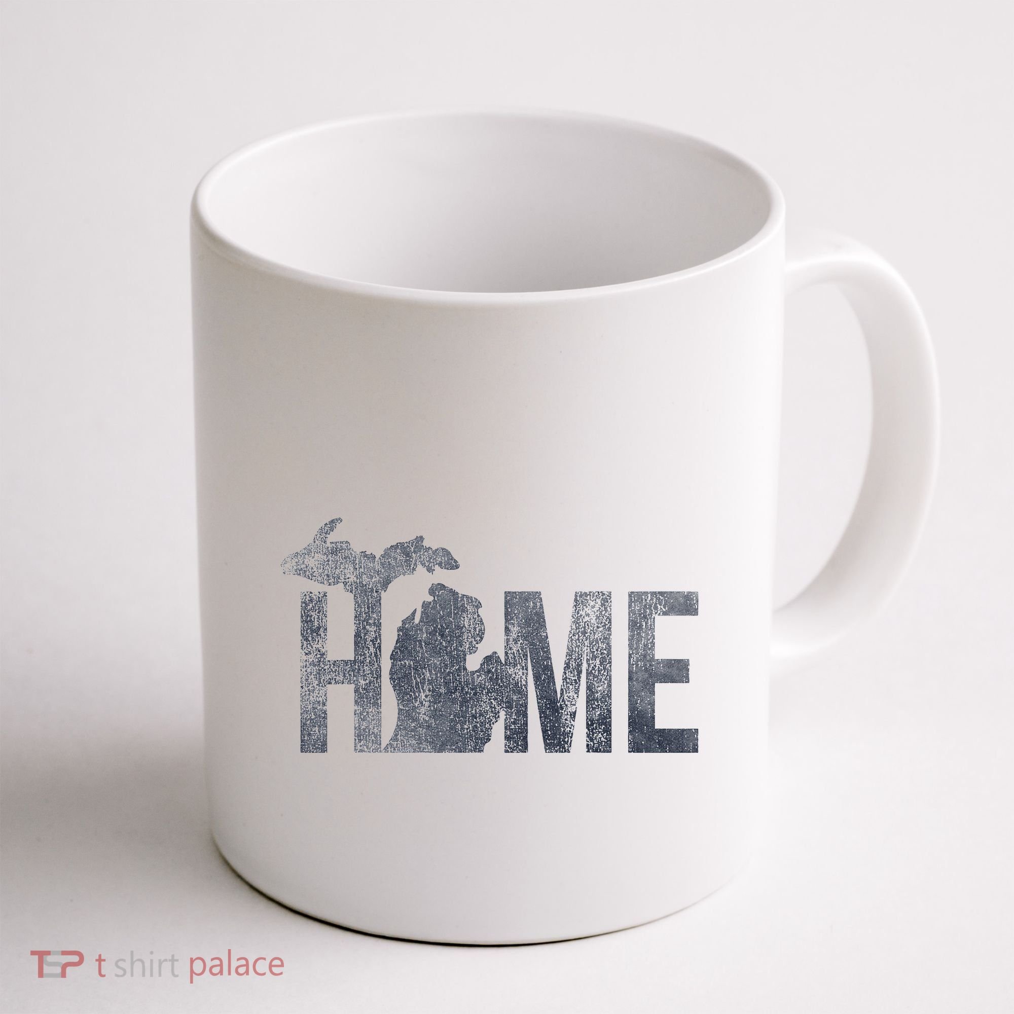 Michigan Home Blue And Distressed Coffee Mug