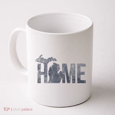 Michigan Home Blue And Distressed Coffee Mug