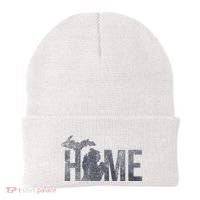 Michigan Home Blue And Distressed Beanie thumb 0