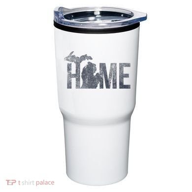 Michigan Home Blue And Distressed Tumbler