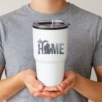Michigan Home Blue And Distressed Tumbler thumb 2