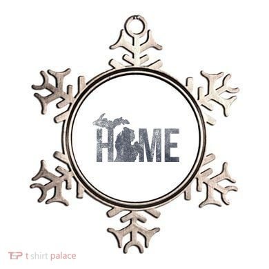 Michigan Home Blue And Distressed Ornament