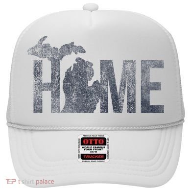 Michigan Home Blue And Distressed Hat