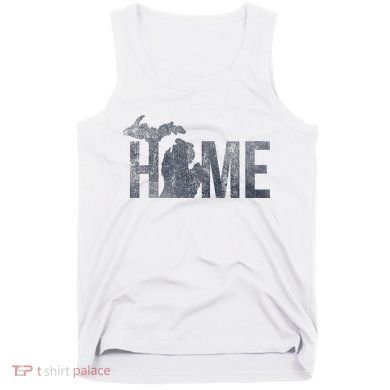 Michigan Home Blue And Distressed Tank Top