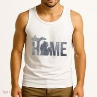 Michigan Home Blue And Distressed Tank Top thumb 3