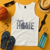Michigan Home Blue And Distressed Tank Top thumb 4