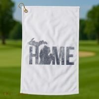 Michigan Home Blue And Distressed Golf Towel thumb 1
