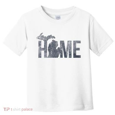 Michigan Home Blue And Distressed Toddler T-Shirt