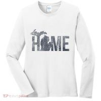 Michigan Home Blue And Distressed Women's Long Sleeve Shirt thumb 0