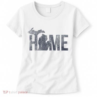 Michigan Home Blue And Distressed Women's T-Shirt