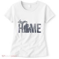 Michigan Home Blue And Distressed Women's T-Shirt thumb 0